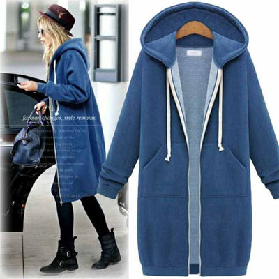 Casual Lang Damesvest - CozyZip