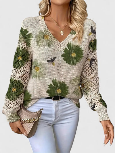 Eva | Elegante trui met bloemendessin