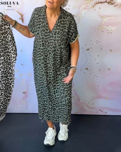 Savannah - Stijlvolle Leopard Jurk